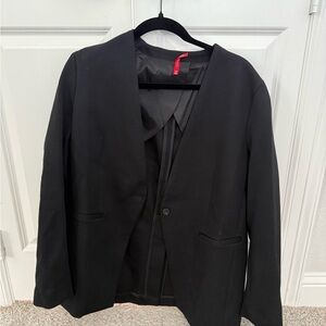 Black Blazer with Button Closure Spanx